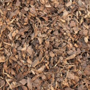 Mini pine bark nuggets used as decorative mulch for garden beds and walkways in Alpharetta and Cumming, GA